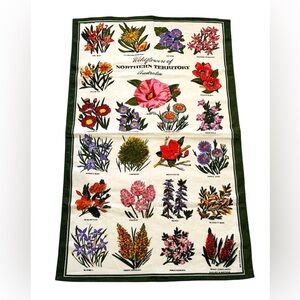Wildflowers Northern Territory Australia Tea Towel Botanical Souvenir